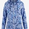 Easy STRETCH By Butter-Soft™ Unify Kilim Ceil Women's 5-Pocket Zip-Front Print Scrub Hoodie -Cherokee Shop PBU392UKC 1