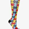 Prestige Autism Awareness Women's 15-20 MmHg Moderate Compression Socks 1 Prestige Autism Awareness Women's 15-20 MmHg Moderate Compression Socks -Cherokee Shop PR387AUT 1