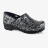 Sanita Women's Professional Rumney Black/Silver Nursing Clogs -Cherokee Shop PRORUBL 1 S
