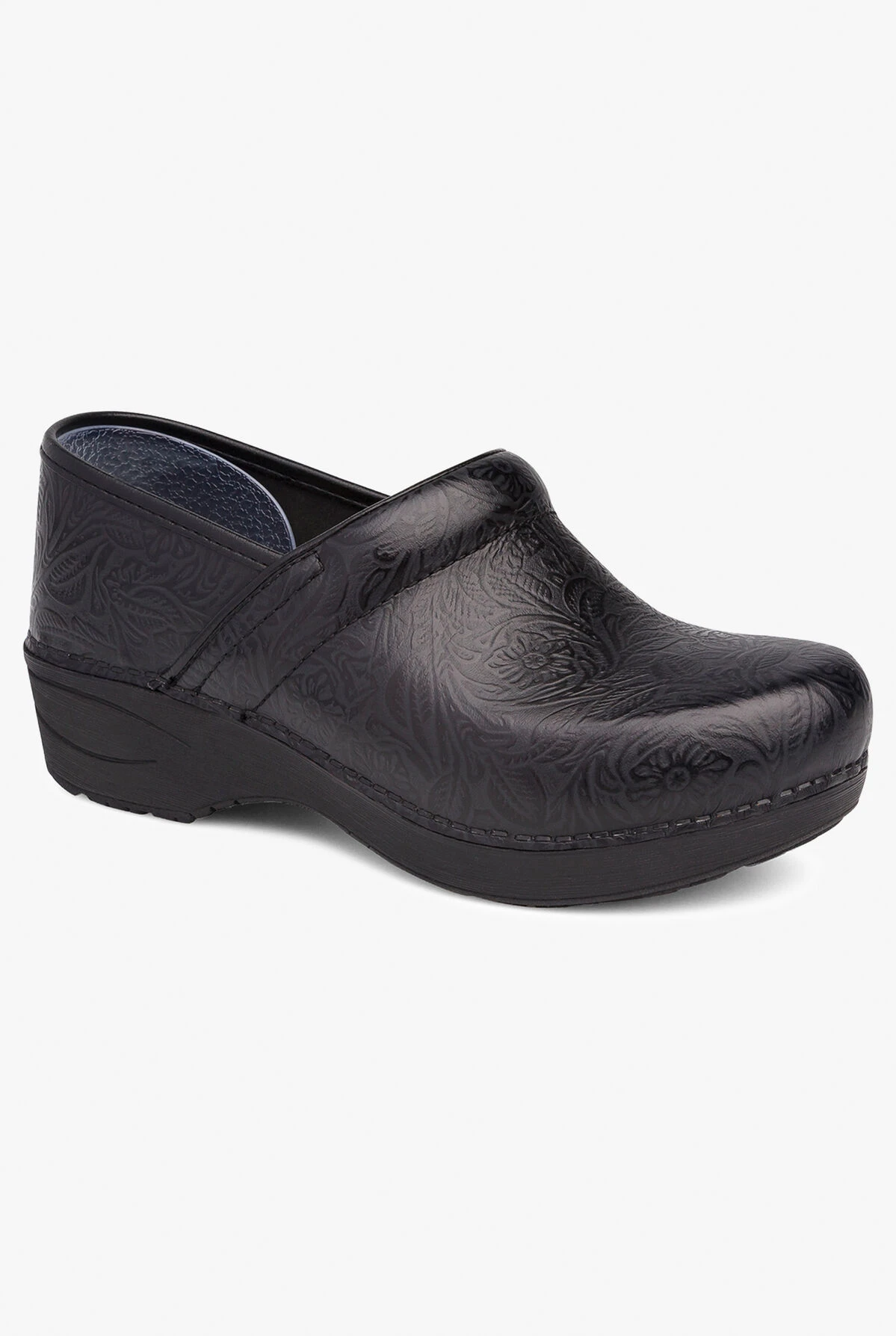 Dansko Women's XP 2.0 Black Floral Tooled Clogs 5 Dansko Women's XP 2.0 Black Floral Tooled Clogs - Image 3