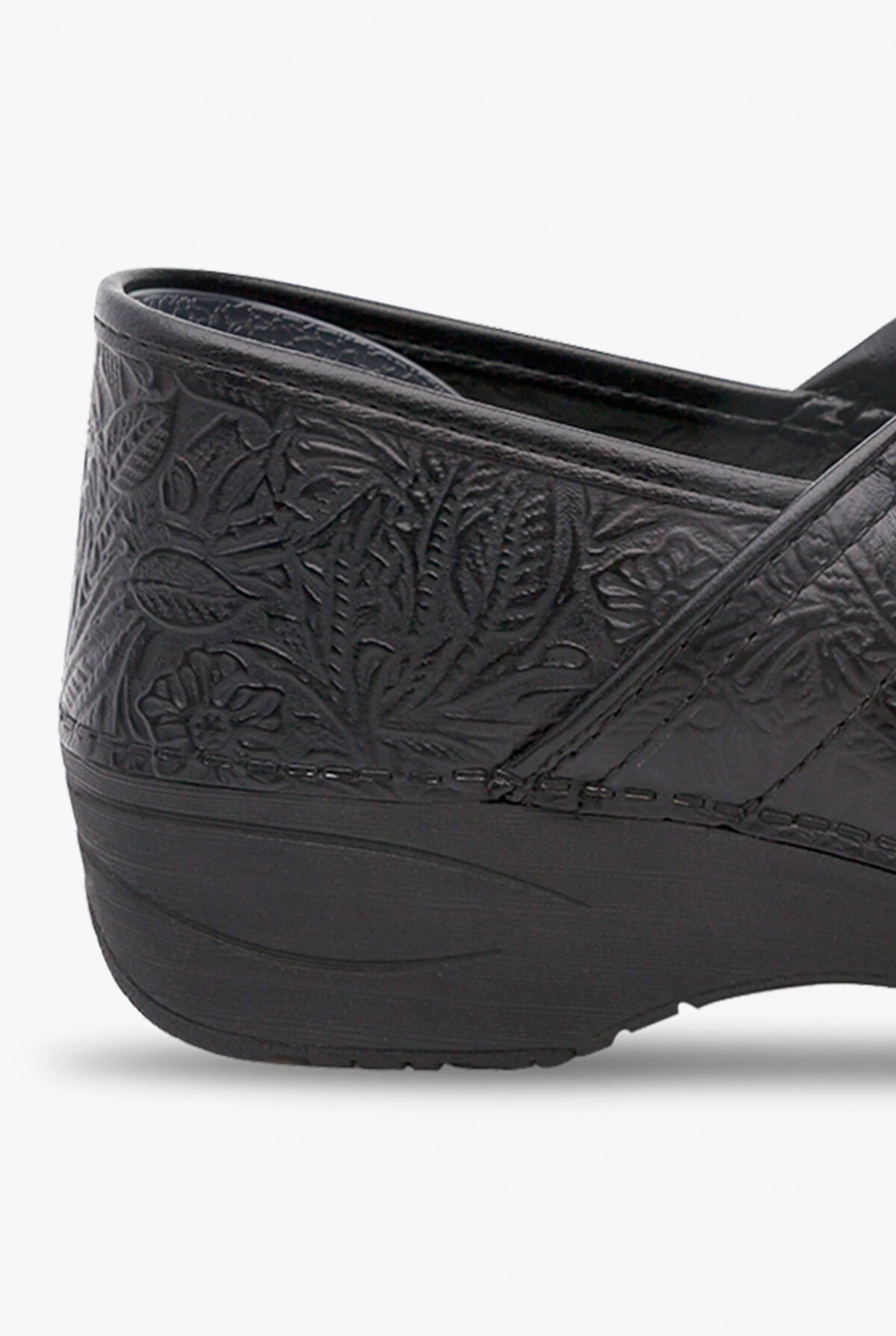 Dansko Women's XP 2.0 Black Floral Tooled Clogs 6 Dansko Women's XP 2.0 Black Floral Tooled Clogs - Image 4