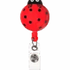 Prestige Deluxe Retracteze™ Lady Bug Button Snap ID Badge Holder -Cherokee Shop PRS14BUG 1