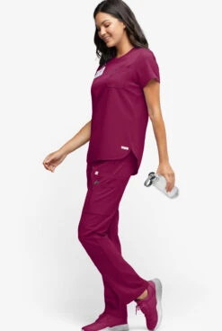 ReSurge Topaz Women's 11-Pocket Drawstring Scrub Pants 12 ReSurge Topaz Women's 11-Pocket Drawstring Scrub Pants -Cherokee Shop RE5514 092023 WINE 4