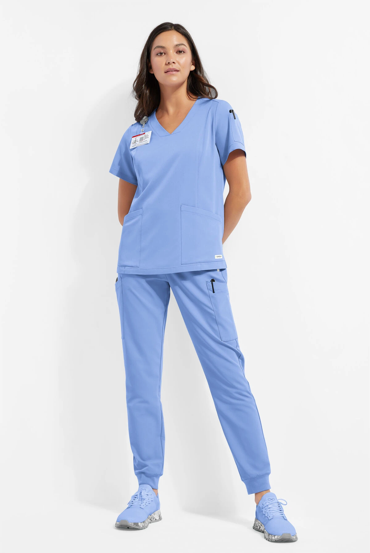 ReSurge Ruby Women's 5-Pocket Curved V-Neck Top 3 ReSurge Ruby Women's 5-Pocket Curved V-Neck Top