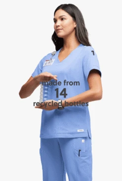 ReSurge Ruby Women's 5-Pocket Curved V-Neck Top 12 ReSurge Ruby Women's 5-Pocket Curved V-Neck Top -Cherokee Shop RE5517 092023 CEIL 5