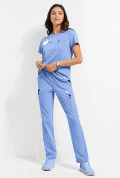 ReSurge Citrine Women's Crew Neck Tuck In / Wear Out Scrub Top 11 ReSurge Citrine Women's Crew Neck Tuck In / Wear Out Scrub Top -Cherokee Shop RE5541 092023 CEIL 4