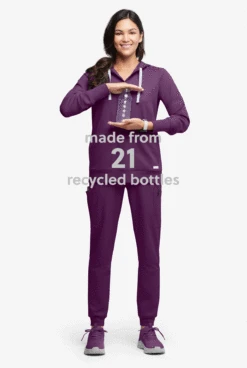 ReSurge Jasper Women's 4-Pocket Long Sleeve Pullover Hoodie 12 ReSurge Jasper Women's 4-Pocket Long Sleeve Pullover Hoodie -Cherokee Shop RE5627 092023 EGGPL 5