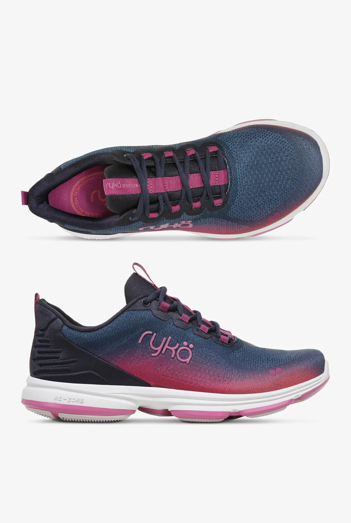 Ryka Women's Devotion Plus 4 Navy Blue Athletic Lace Up Nursing Shoes 2 Ryka Women's Devotion Plus 4 Navy Blue Athletic Lace Up Nursing Shoes