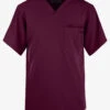 Skechers By Barco Structure Men's 1-Pocket STRETCH V-Neck Scrub Top 1 Skechers By Barco Structure Men's 1-Pocket STRETCH V-Neck Scrub Top -Cherokee Shop SK0112 WINE 1