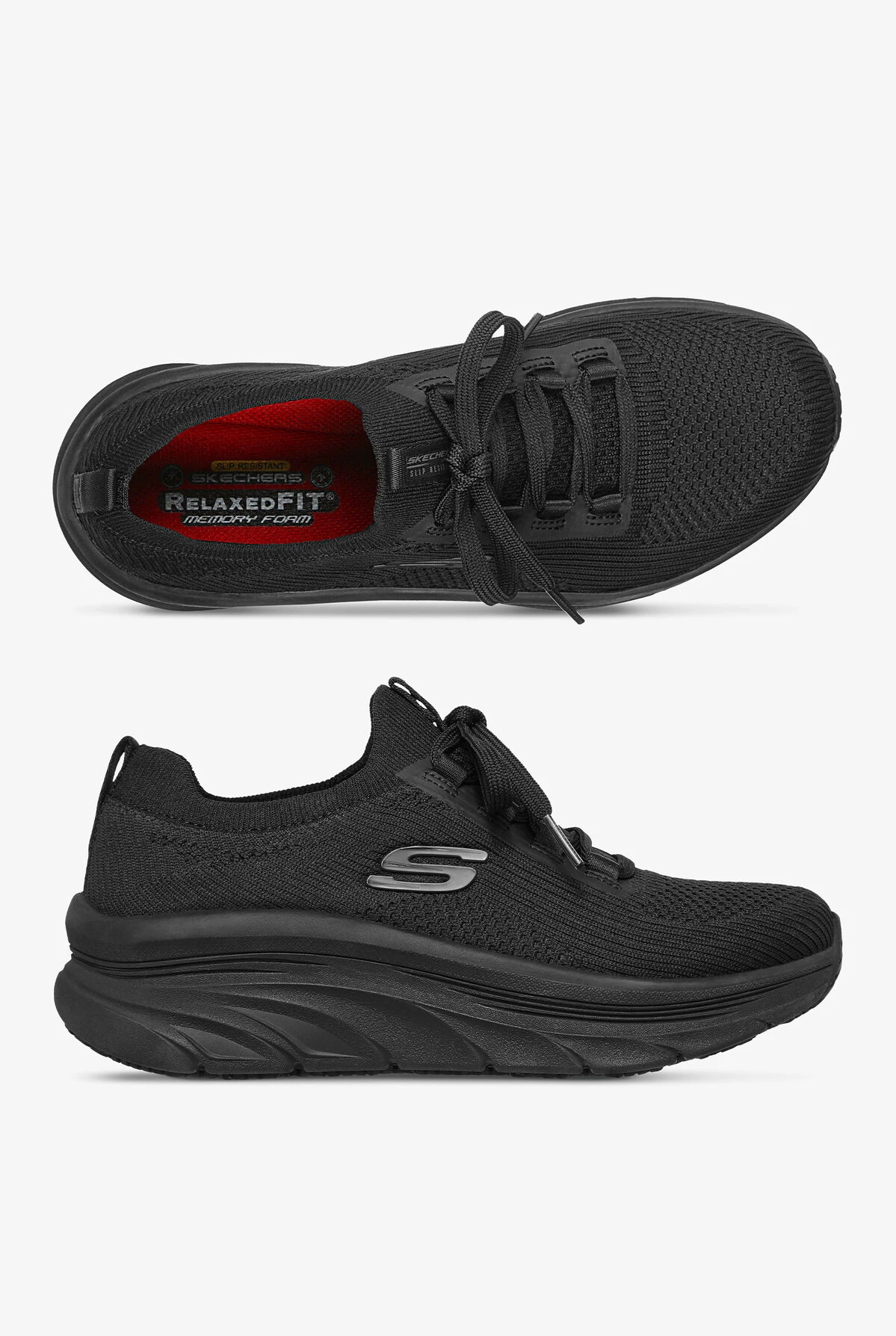 Skechers Work Women's D'Lux Walker Black Athletic Slip On Shoes 3 Skechers Work Women's D'Lux Walker Black Athletic Slip On Shoes