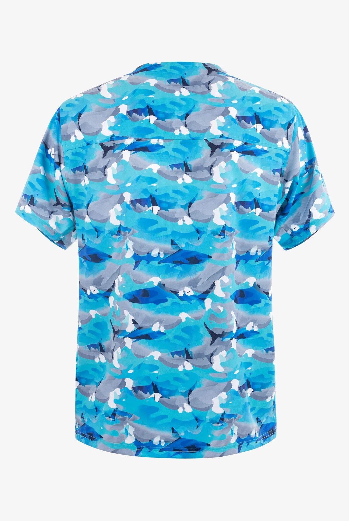 Skechers Wild Tides Camo Men's 1-Pocket STRETCH V-Neck Print Scrub Top 4 Skechers Wild Tides Camo Men's 1-Pocket STRETCH V-Neck Print Scrub Top - Image 2