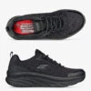 Skechers Work Men's D'Lux Walker Black Athletic Slip On Shoes 2 Skechers Work Men's D'Lux Walker Black Athletic Slip On Shoes -Cherokee Shop SK200106BLK BLACK 1 S