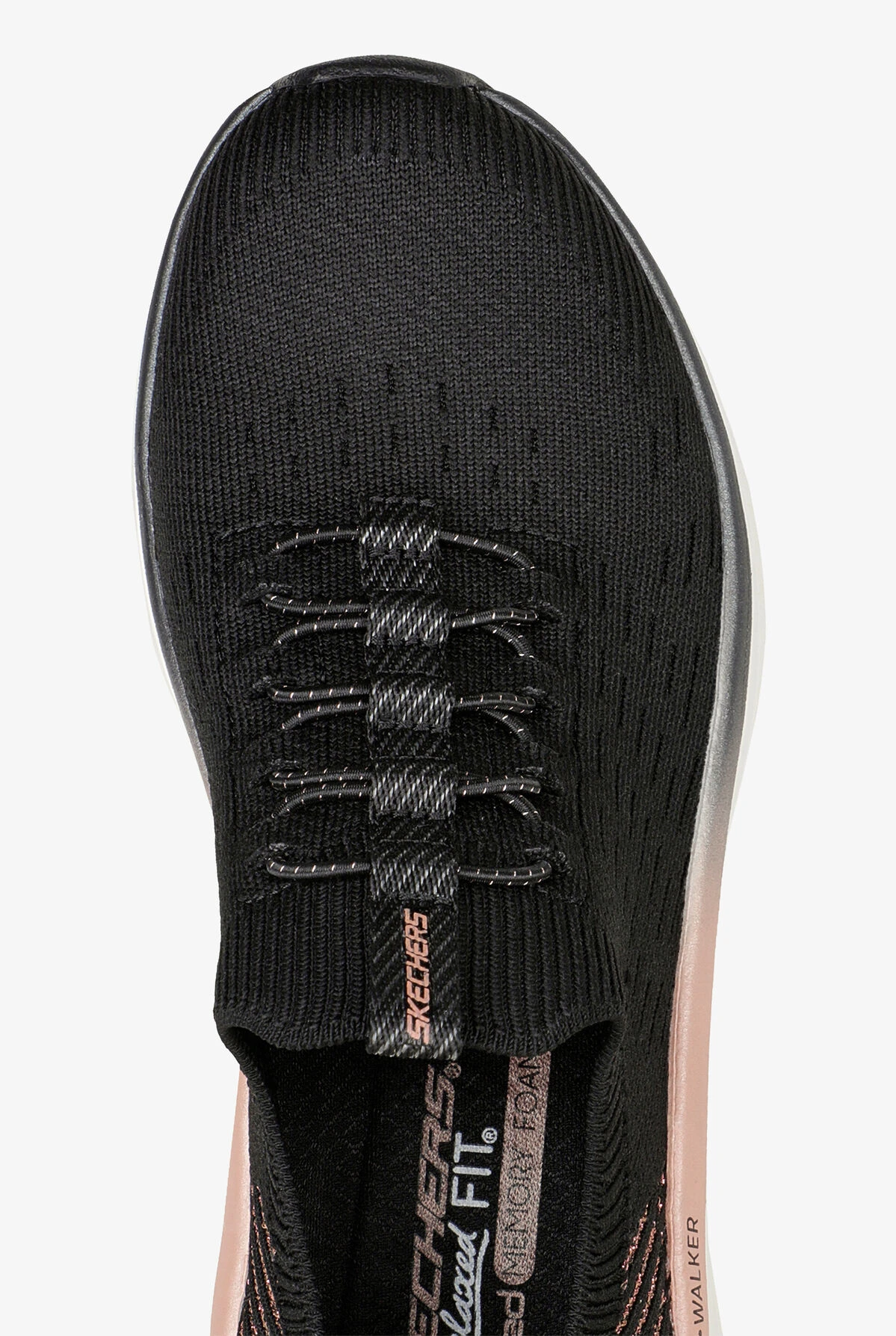 Skechers Sport Women's D'Lux Walker Let It Glow Black Athletic Lace Up Nursing Shoes 4 Skechers Sport Women's D'Lux Walker Let It Glow Black Athletic Lace Up Nursing Shoes - Image 2