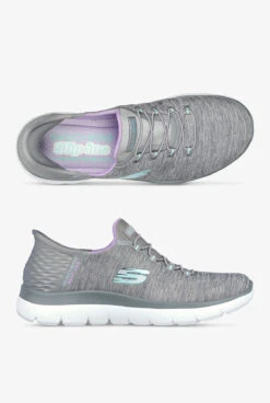 Skechers Sport Women's Summits Dazziling Haze Gray Slip-Ins Athletic Nursing Shoes