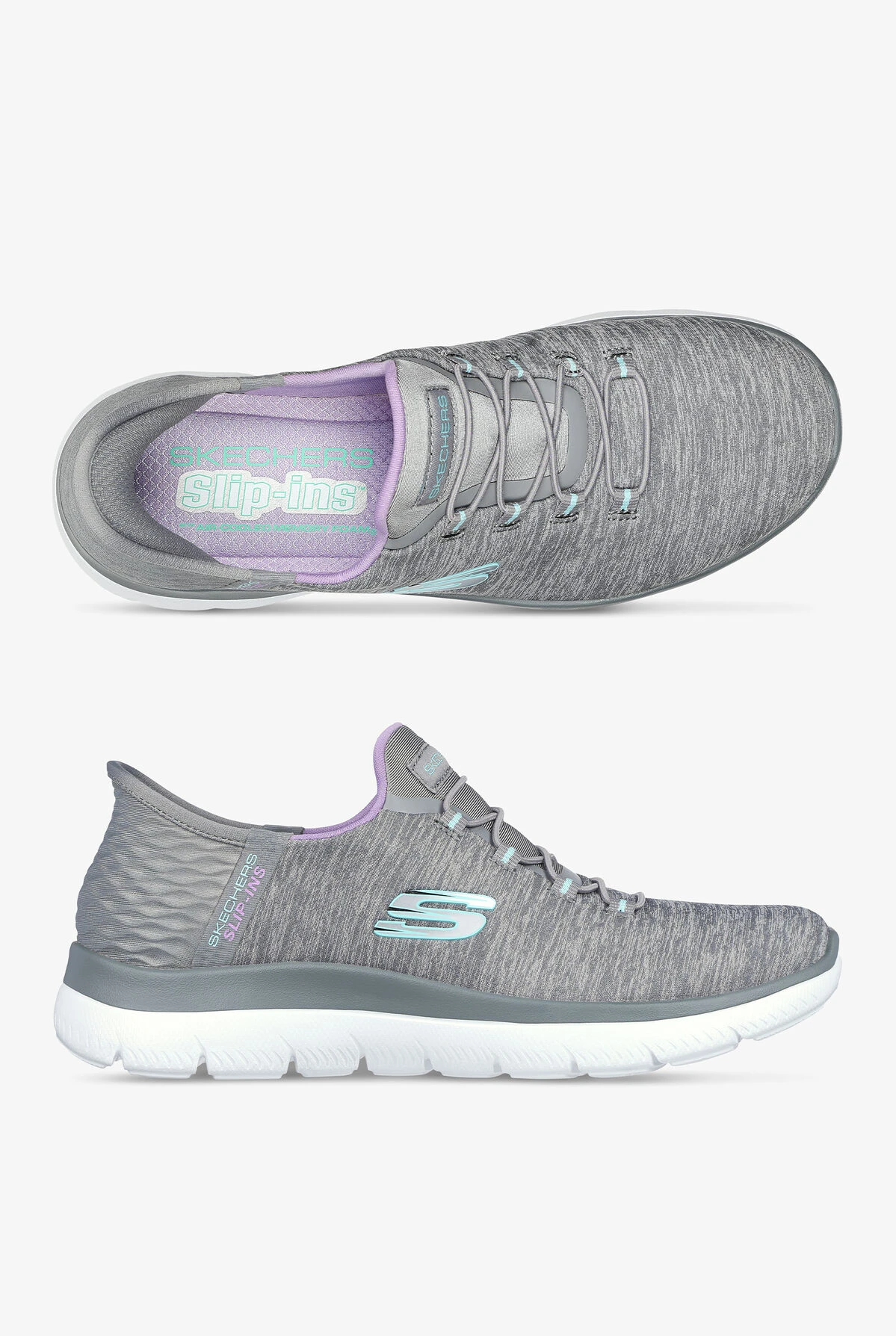 Skechers Sport Women's Summits Dazziling Haze Gray Slip-Ins Athletic Nursing Shoes 3 Skechers Sport Women's Summits Dazziling Haze Gray Slip-Ins Athletic Nursing Shoes