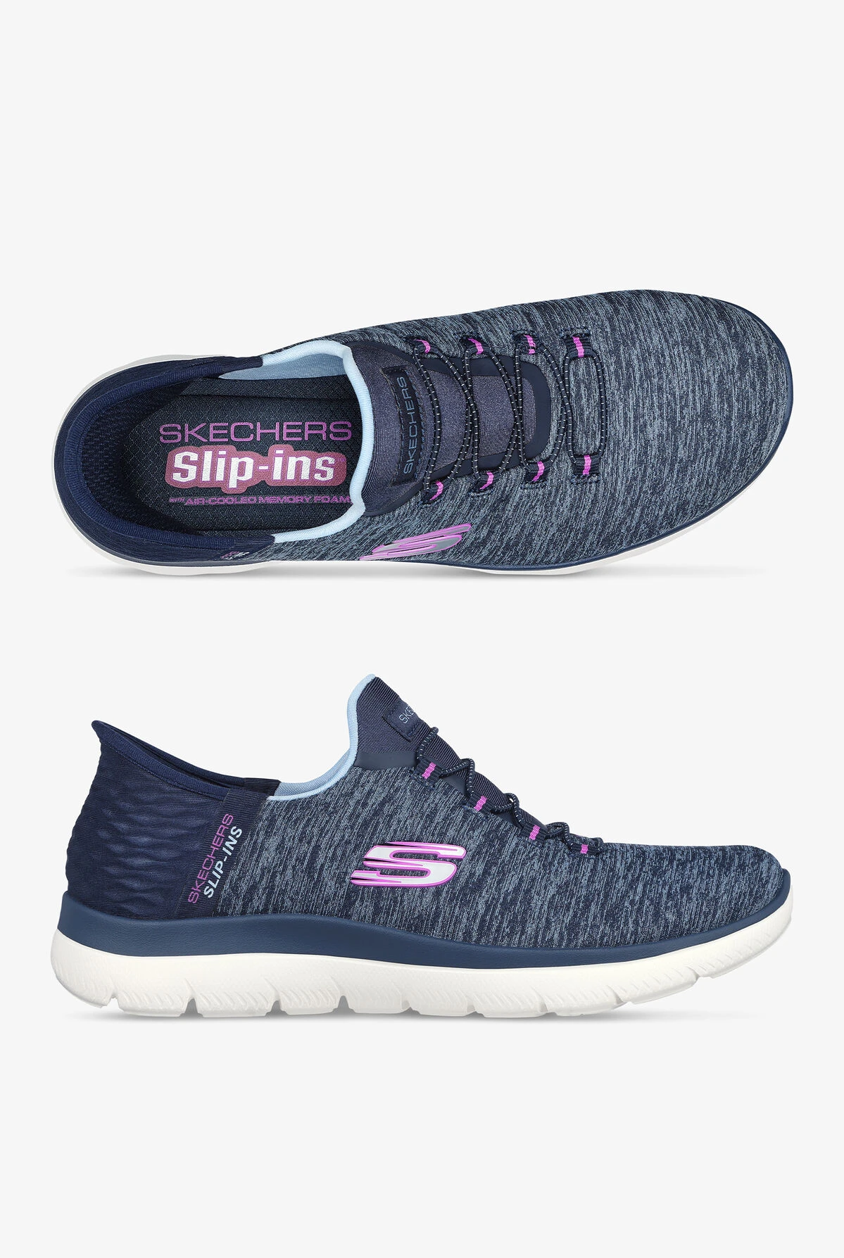 Skechers Sport Women's Summits Dazziling Haze Navy Slip-Ins Athletic Nursing Shoes 3 Skechers Sport Women's Summits Dazziling Haze Navy Slip-Ins Athletic Nursing Shoes