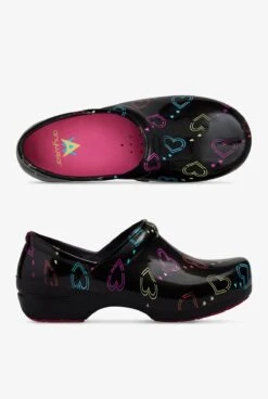 Anywear Women's SR Angel Hearts On The Line Nursing Clogs