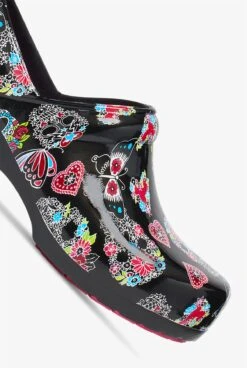 Anywear Women's SR Angel Sugar Skull Flutter Clogs -Cherokee Shop SRANSSFL 3