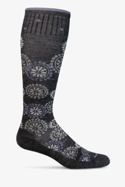 Sockwell Block Print Charcoal Women's 15-20mmHg Moderate Compression Socks