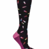 Think Medical Pretty Pills Women's 10-14 MmHg Wide Light Compression Socks -Cherokee Shop TH94794 1