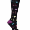 Think Medical Heart EKG Women's 10-14 MmHg Wide Light Compression Socks 2 Think Medical Heart EKG Women's 10-14 MmHg Wide Light Compression Socks -Cherokee Shop TH947HEK 1