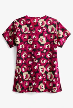 Tasha & Me Midflor Women's 2-Pocket V-Neck Print Scrub Top -Cherokee Shop TM980MID 2