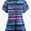 Butter-Soft Originals Rio Stripe Women's 2-Pocket Scallop Neck Printed Scrub Top -Cherokee Shop TS1197RSBL 100423 1