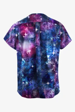 Easy STRETCH By Butter-Soft™ Cosmos Navy Women's 2-Pocket V-Neck Dolman Print Scrub Top -Cherokee Shop TS4237CSNY 2