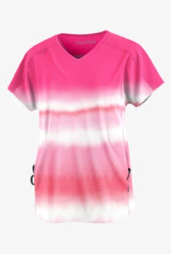 Easy Stretch By Butter-Soft Waterfall Stripe Flirt Women's 2-Pocket V Neck Dolman Printed Scrub Top