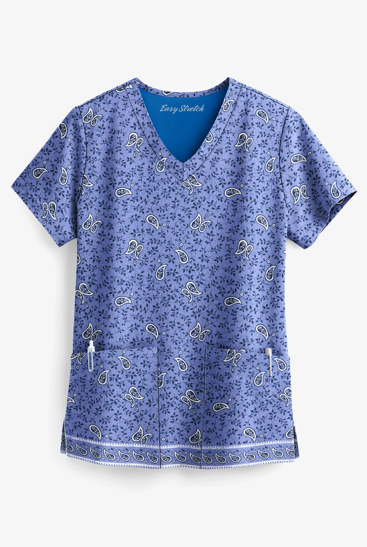 Easy STRETCH By Butter-Soft™ Ornamental Women's 2-Pocket V-Neck Print Scrub Top 3 Easy STRETCH By Butter-Soft™ Ornamental Women's 2-Pocket V-Neck Print Scrub Top