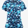 Easy Stretch By Butter-Soft Morning Garden Navy Women's 2-Pocket Mitered V-Neck Printed Scrub Top -Cherokee Shop TS434MGNV 1