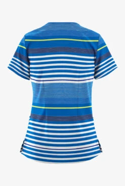 Easy STRETCH By Butter-Soft™ Stripe Me Fresh Lime Women's 2-Pocket V-Neck Print Scrub Top -Cherokee Shop TS434MLF 2