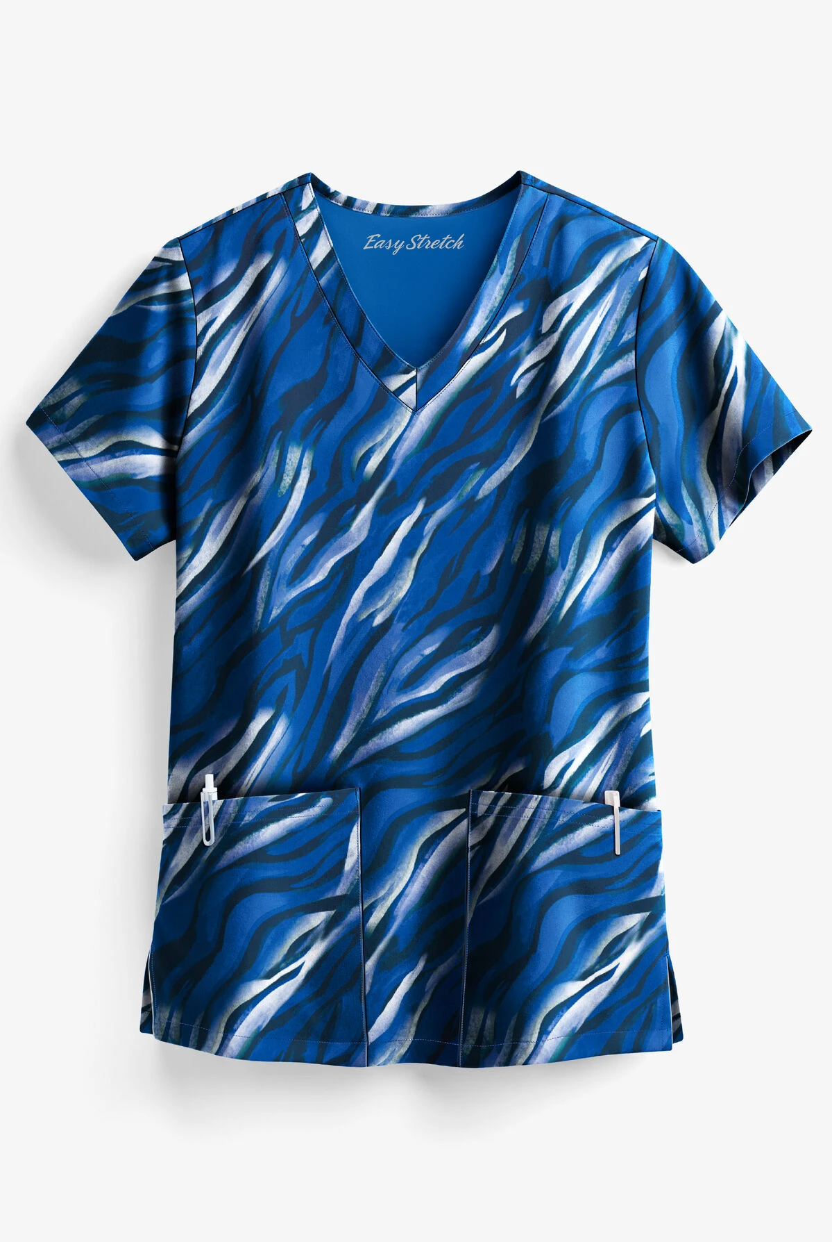 Easy STRETCH By Butter-Soft™ Wild Stripes Women's 2-Pocket V-Neck Print Scrub Top 3 Easy STRETCH By Butter-Soft™ Wild Stripes Women's 2-Pocket V-Neck Print Scrub Top