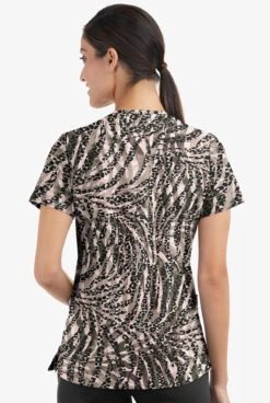 Easy Stretch By Butter-Soft Spirit Animal Onyx Women's 2-Pocket Mitered V-Neck Printed Scrub Top 7 Easy Stretch By Butter-Soft Spirit Animal Onyx Women's 2-Pocket Mitered V-Neck Printed Scrub Top -Cherokee Shop TS434SABL 3