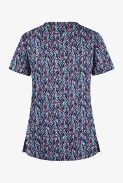 UA Butter-Soft STRETCH Geometric Path Black Printed Women's 1-Pocket V-Neck Tuck-In Scrub Top 5 UA Butter-Soft STRETCH Geometric Path Black Printed Women's 1-Pocket V-Neck Tuck-In Scrub Top -Cherokee Shop TS452GPBL 100323 2