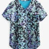 Easy STRETCH By Butter-Soft™ Floral Blossoms Chloe Women's 2-Pocket Tuck-In Print Scrub Top 2 Easy STRETCH By Butter-Soft™ Floral Blossoms Chloe Women's 2-Pocket Tuck-In Print Scrub Top -Cherokee Shop TS543FXO 1