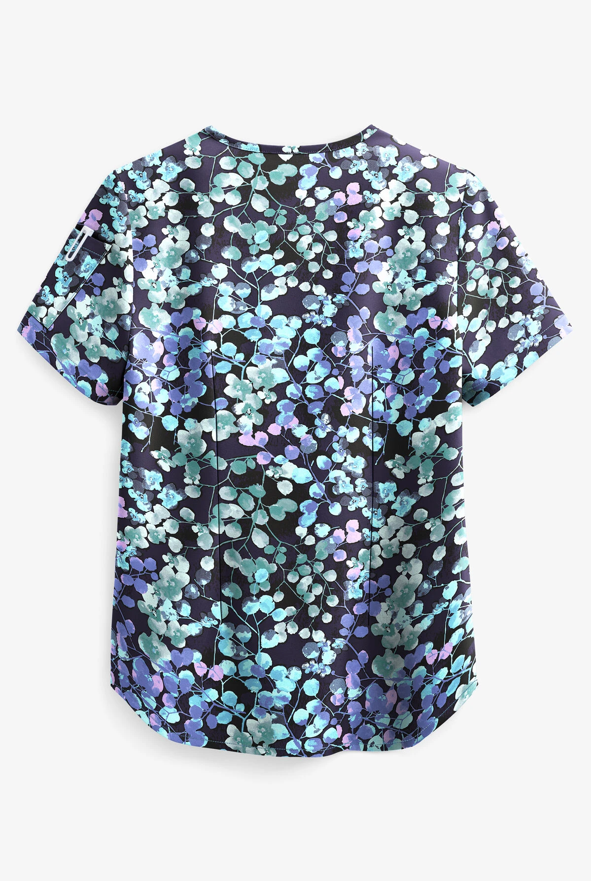 Easy STRETCH By Butter-Soft™ Floral Blossoms Chloe Women's 2-Pocket Tuck-In Print Scrub Top 4 Easy STRETCH By Butter-Soft™ Floral Blossoms Chloe Women's 2-Pocket Tuck-In Print Scrub Top - Image 2