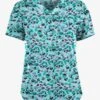 Easy Stretch By Butter-Soft Mystical Animal Women's 3-Pocket V-Neck Tuck-In Printed Scrub Top -Cherokee Shop TS543MASE 1