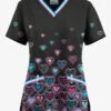 UA Butter-Soft STRETCH Bright Hearts Black Printed Women's V-Neck 3 Pocket Scrub Top 1 UA Butter-Soft STRETCH Bright Hearts Black Printed Women's V-Neck 3 Pocket Scrub Top -Cherokee Shop TS5542BHBL 092223 1
