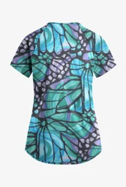Easy Stretch By Butter-Soft Kaleidoscope Butterflies Women's 4-Pocket Raglan Printed Scrub Top 7 Easy Stretch By Butter-Soft Kaleidoscope Butterflies Women's 4-Pocket Raglan Printed Scrub Top -Cherokee Shop TS728KBPW 3