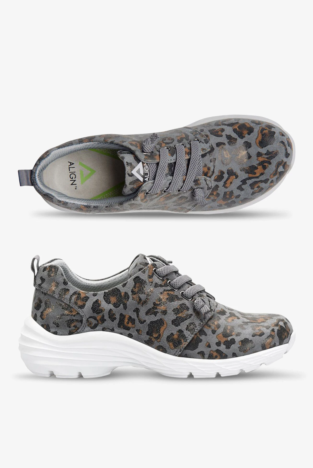 Align™ Women's Velocity Grey Jaguar Lace Up Nursing Shoes 3 Align™ Women's Velocity Grey Jaguar Lace Up Nursing Shoes