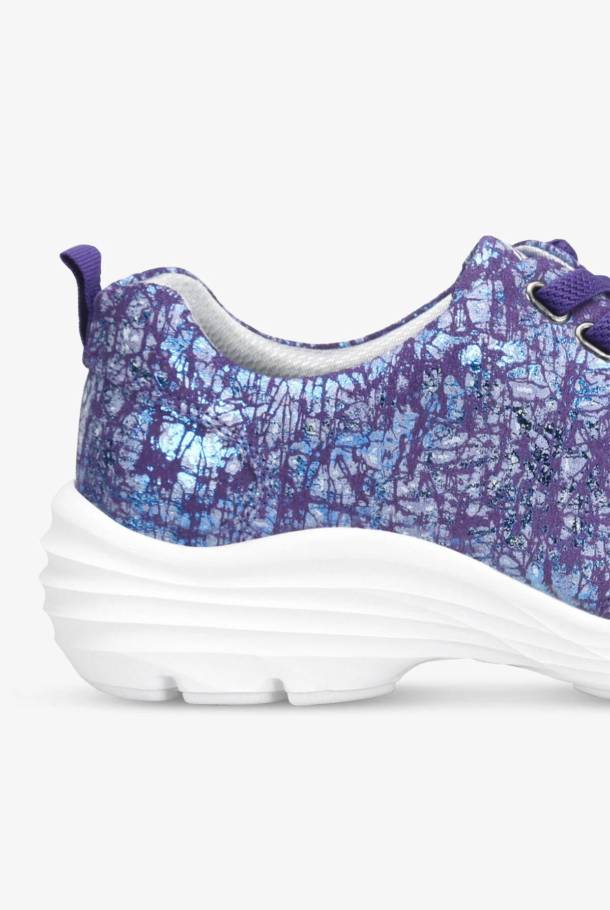 Align™ Women's Velocity Purple Metallic Crackle Lace Up Nursing Shoes 6 Align™ Women's Velocity Purple Metallic Crackle Lace Up Nursing Shoes - Image 4