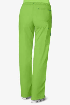 WonderWink WonderFLEX Faith Women's 6-Pocket STRETCH Cotton Rich Boot Cut Cargo Scrub Pants - Petite -Cherokee Shop W5108 GRARO 4