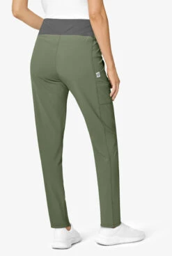 WonderWink Renew Women's 3-Pocket STRETCH High Waist Power Scrub Pants 5 WonderWink Renew Women's 3-Pocket STRETCH High Waist Power Scrub Pants -Cherokee Shop W5134 OLIVE 2