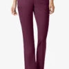 WonderWink PRO Women's 6-Pocket STRETCH Drawstring Cargo Scrub Pants - Petite -Cherokee Shop W5319 WINE 1