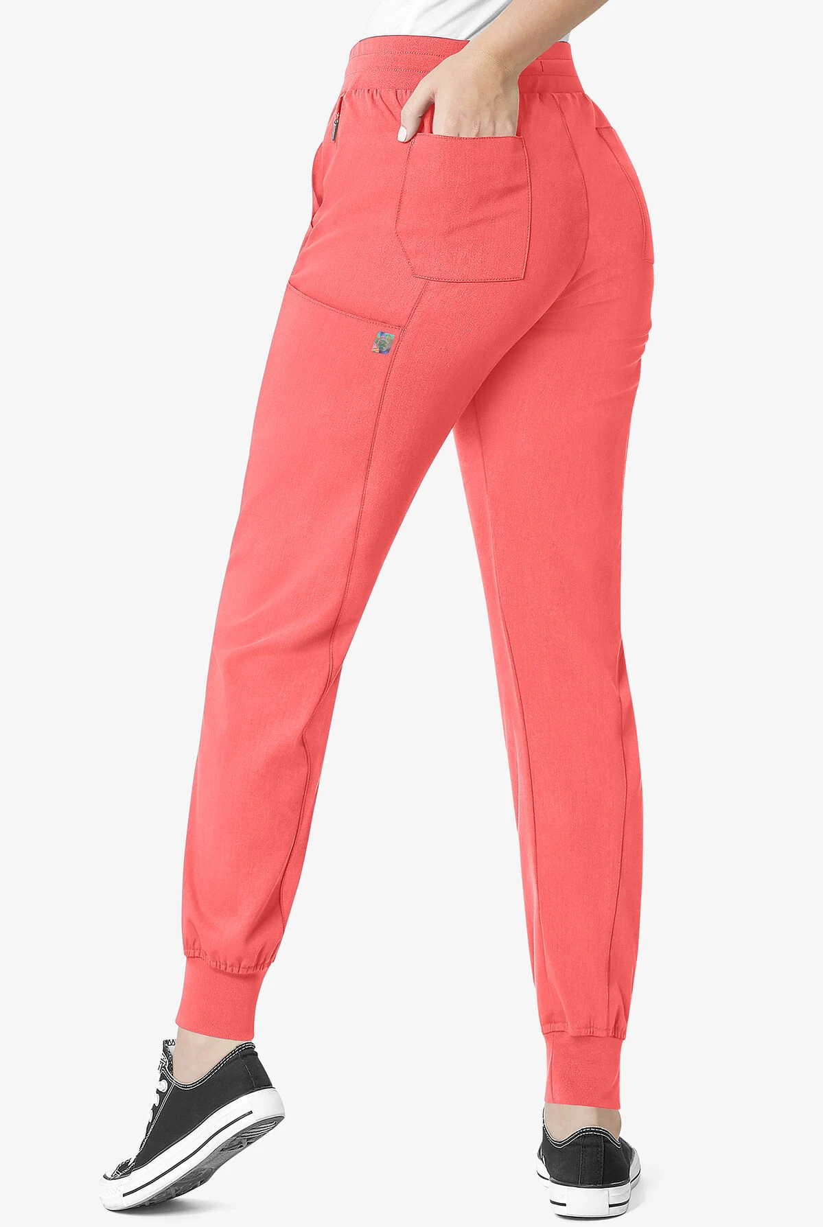 WonderWink Aero Women's 7-Pocket STRETCH Yoga Waistband Cargo Jogger Scrub Pants 4 WonderWink Aero Women's 7-Pocket STRETCH Yoga Waistband Cargo Jogger Scrub Pants - Image 2