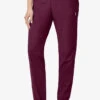 WonderWink PRO Women's 8-Pocket STRETCH Elastic Waist Cargo Jogger Scrub Pants - Petite -Cherokee Shop W5719 WINE 1