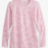 White Cross Women's STRETCH Camo Long Sleeve Knit Underscrub -Cherokee Shop WC209 PINK 1