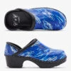 C&C Sweden Women's Wild Stripes Amparo Blue Patent Leather Nursing Clogs 1 C&C Sweden Women's Wild Stripes Amparo Blue Patent Leather Nursing Clogs -Cherokee Shop WILDSTRI 1