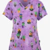 Zavate Ava Therese Creepy Cactus And Spiders Women's 2-Pocket STRETCH V-Neck Print Scrub Top 2 Zavate Ava Therese Creepy Cactus And Spiders Women's 2-Pocket STRETCH V-Neck Print Scrub Top -Cherokee Shop Z1054CRCT 100323 1